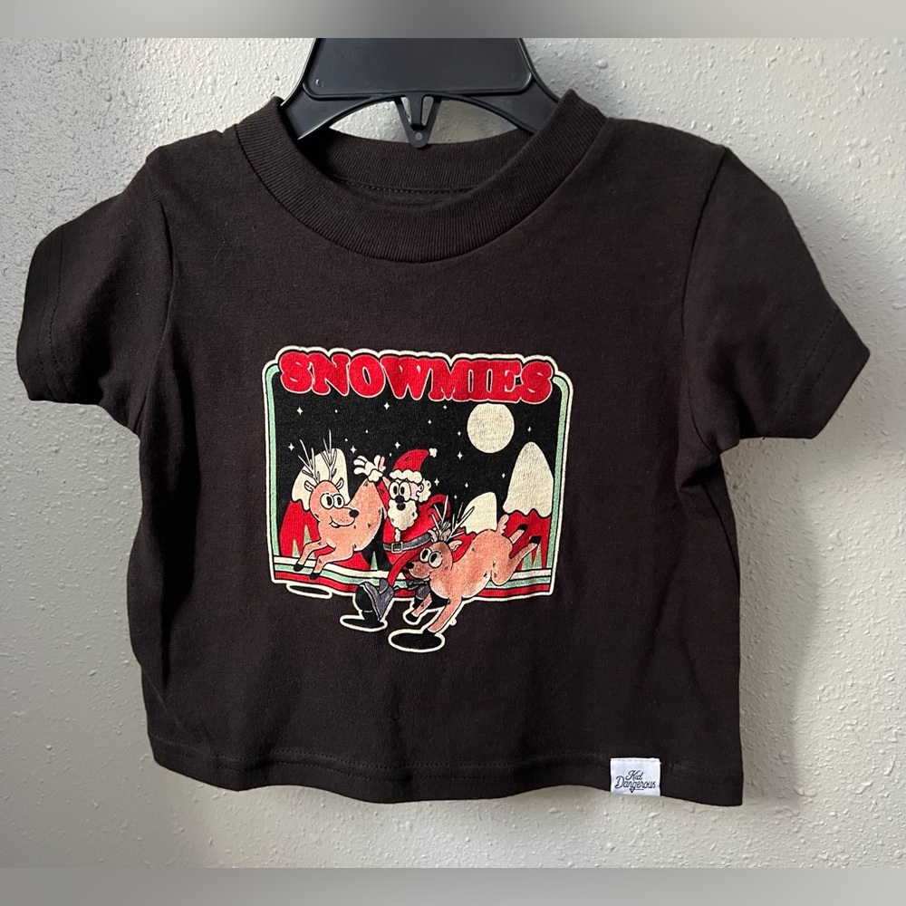 Kid Dangerous Vintage Style Graphic Christmas Tee Size 3-6mo